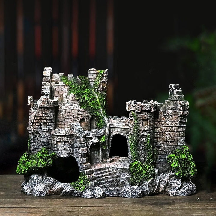 Enhance Your Aquarium with Our Enchanting Fish Tank Resin Castle Decoration