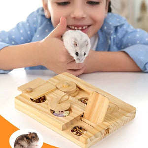 Enhance Your Hamster's Snack Time with Our Wooden Feeder