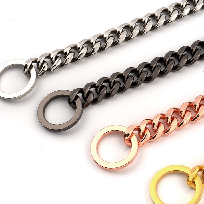 Titanium Steel Pet 15mm Gold Dog Leash: A Stylish and Durable Choice for Your Dog