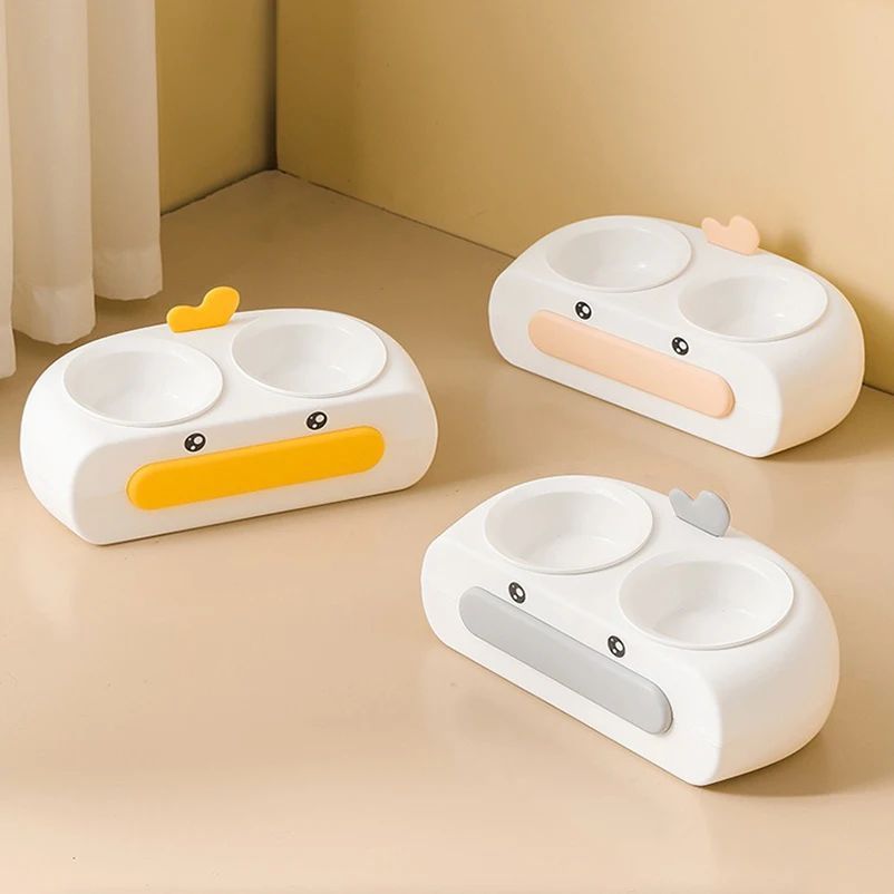 Duck Design Pet Double Feeding Bowl: The Perfect Dining Solution for Your Furry Friends