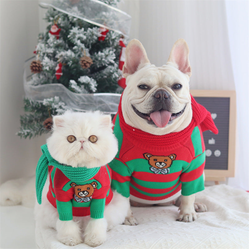 Christmas Knitted Sweater For Pet Clothing