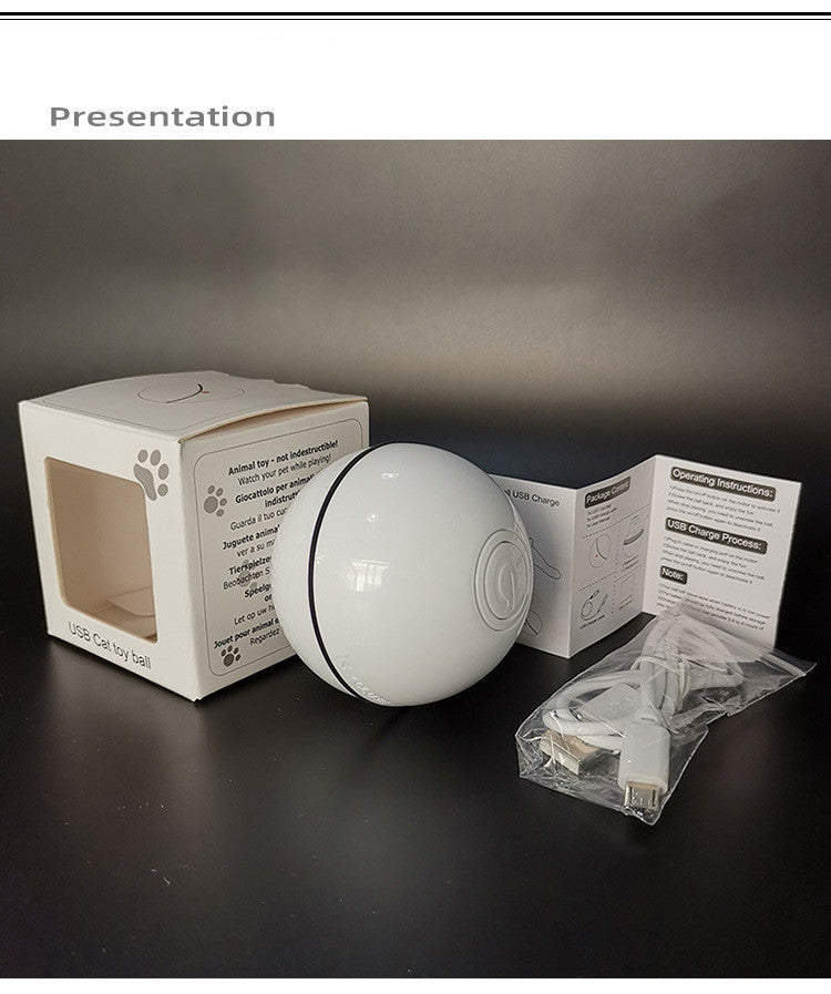 Electric Smart LED Laser USB Rolling Cat Ball Toy