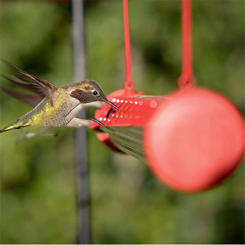 Hanging Long Tube With Flowers Hummingbird Bird Feeder