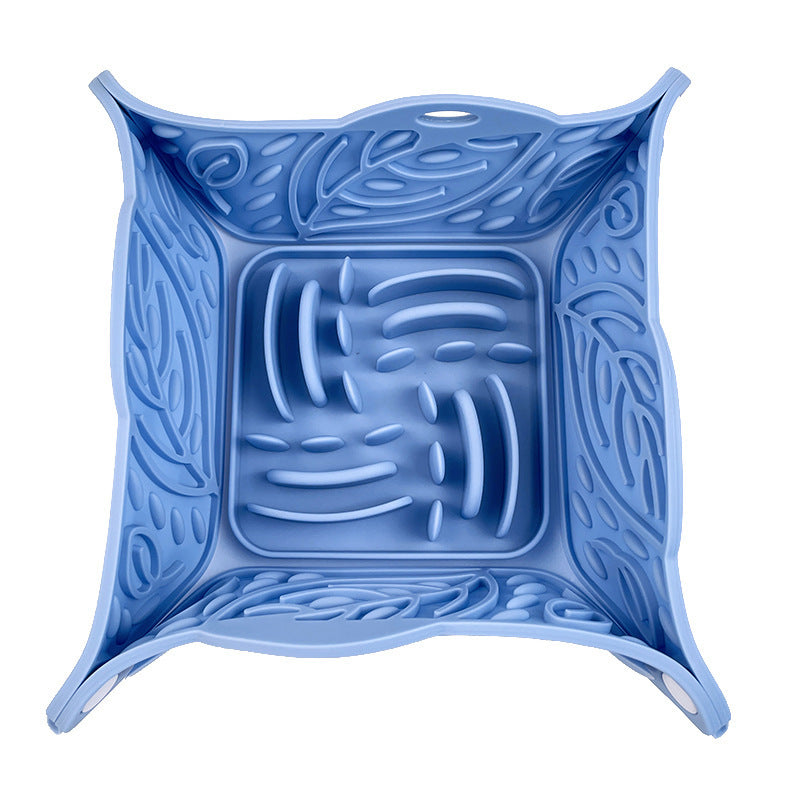 Pet Silicone Foldable Slow Feeding Bowl Mat