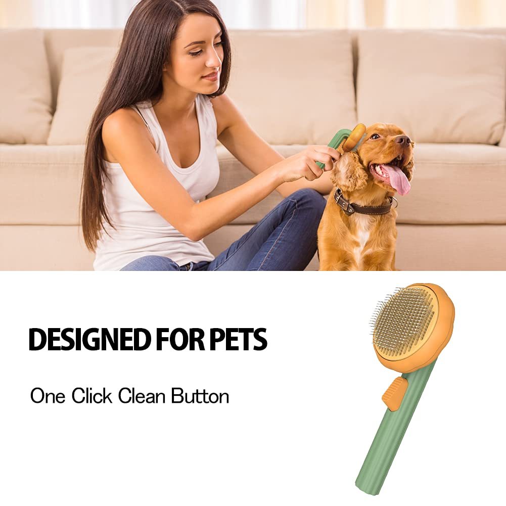 Pet Pumpkin Hair Slicker Brush