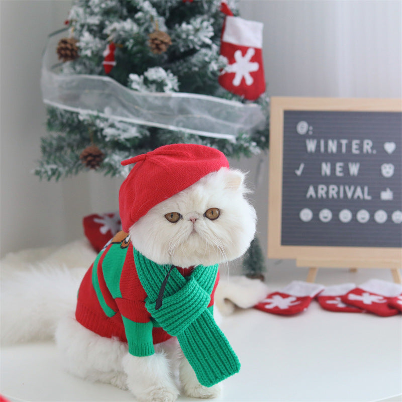 Christmas Knitted Sweater For Pet Clothing