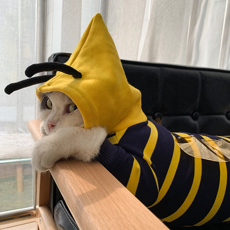 Winter Warm Pet Bee Costume Jacket