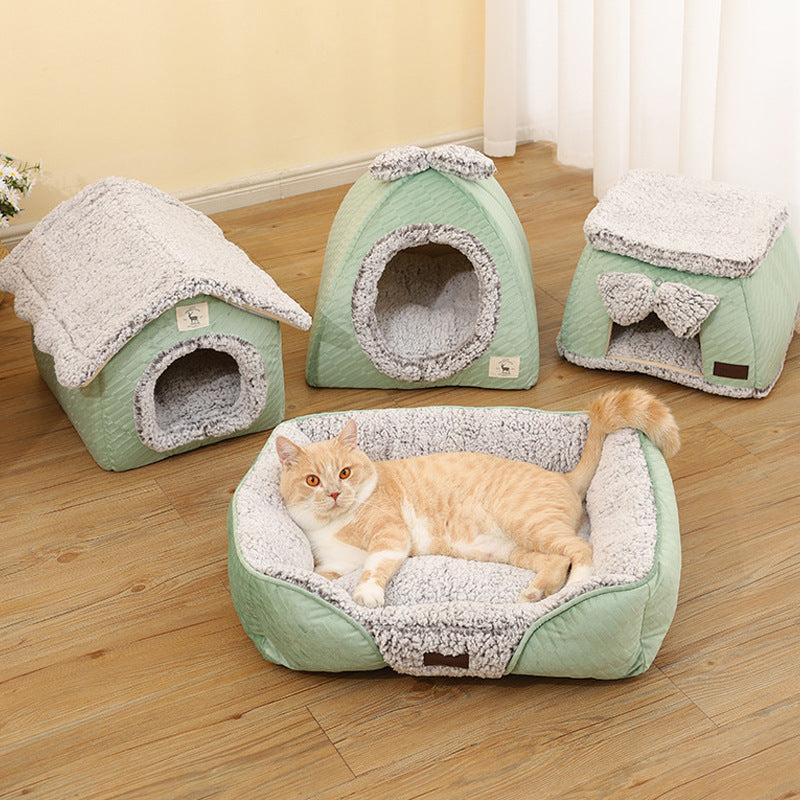 Self-heating Thermal Pet Bed Closed