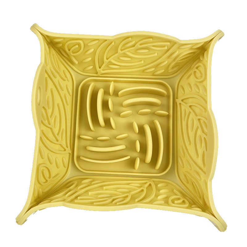 Pet Silicone Foldable Slow Feeding Bowl Mat