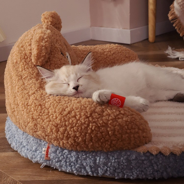Winter Pet Cat Sleeping Bed