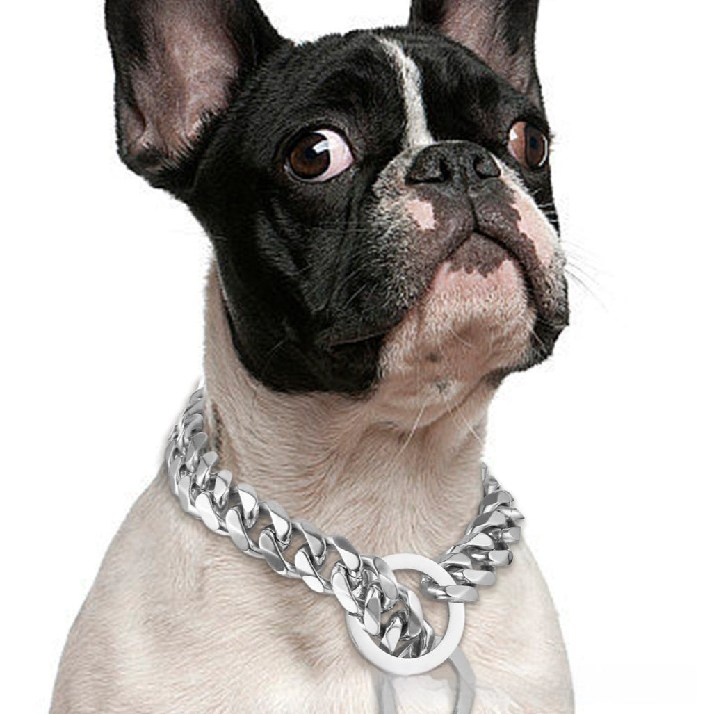 Titanium Steel Pet 15mm Gold Dog Leash