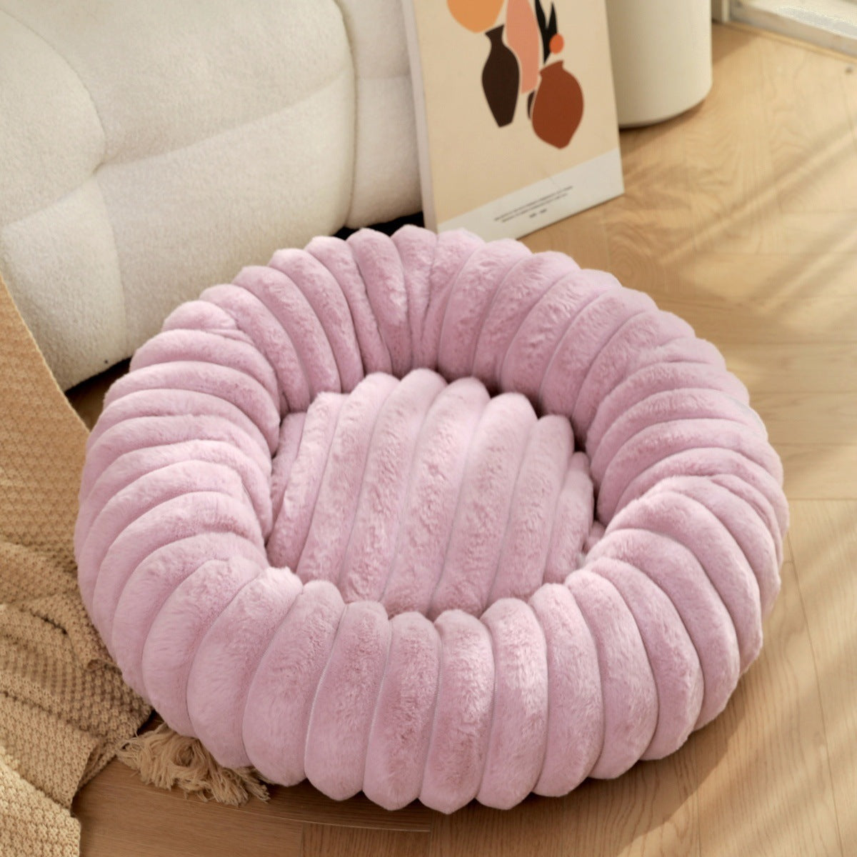 High Weight Plush Round Pet Bed