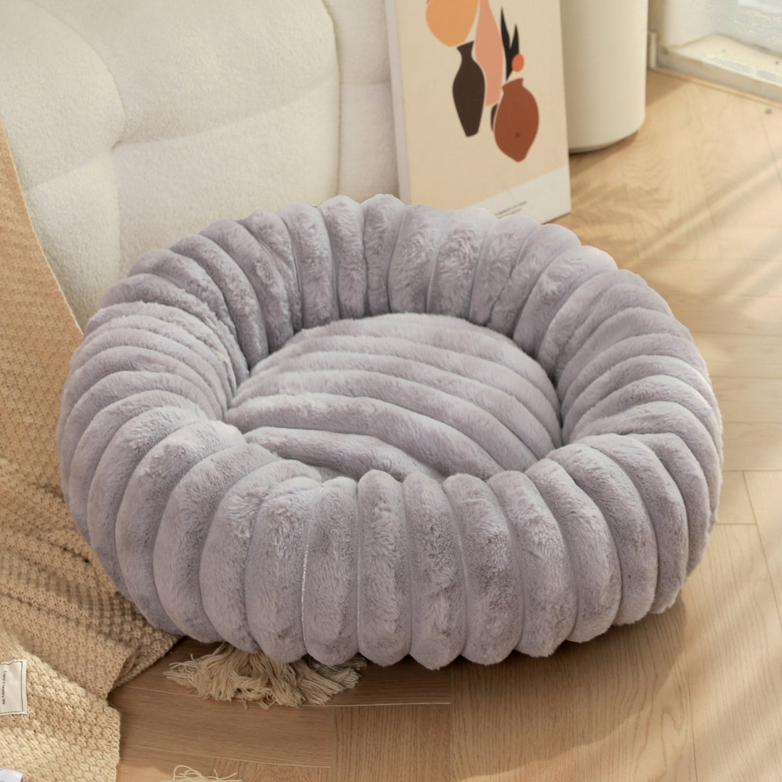 High Weight Plush Round Pet Bed