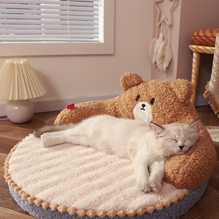 Winter Pet Cat Sleeping Bed