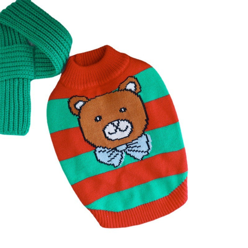 Christmas Knitted Sweater For Pet Clothing