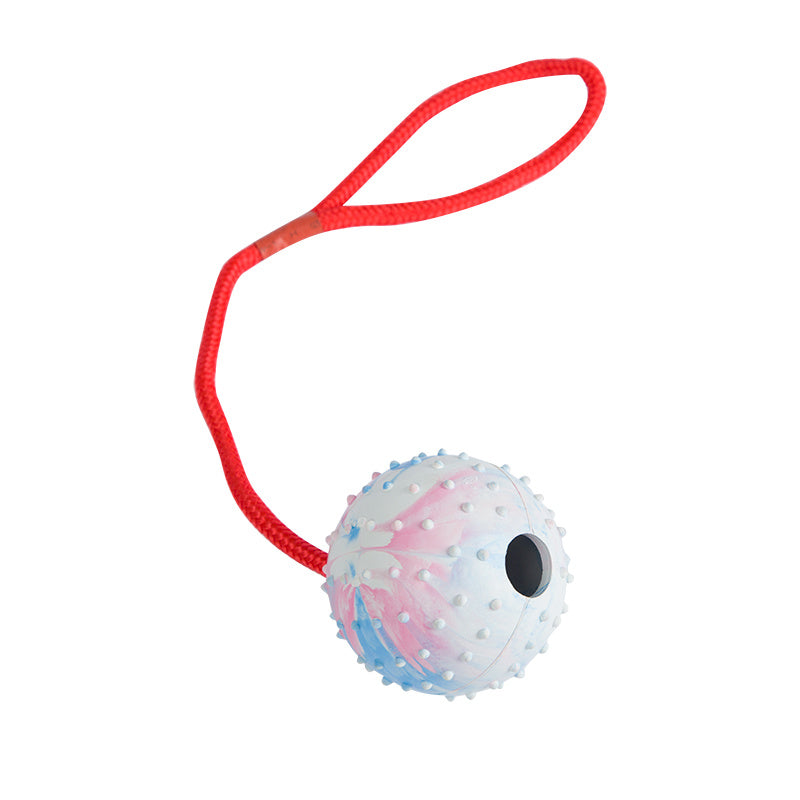 Pet Dog Training Ball With Rope Rubber Toy