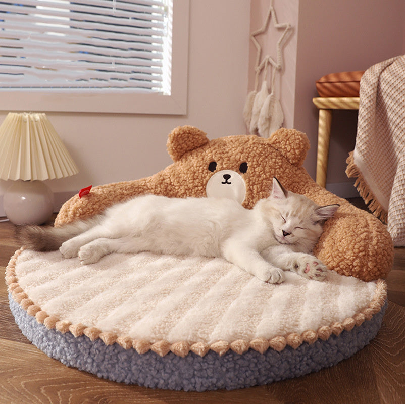 Winter Pet Cat Sleeping Bed