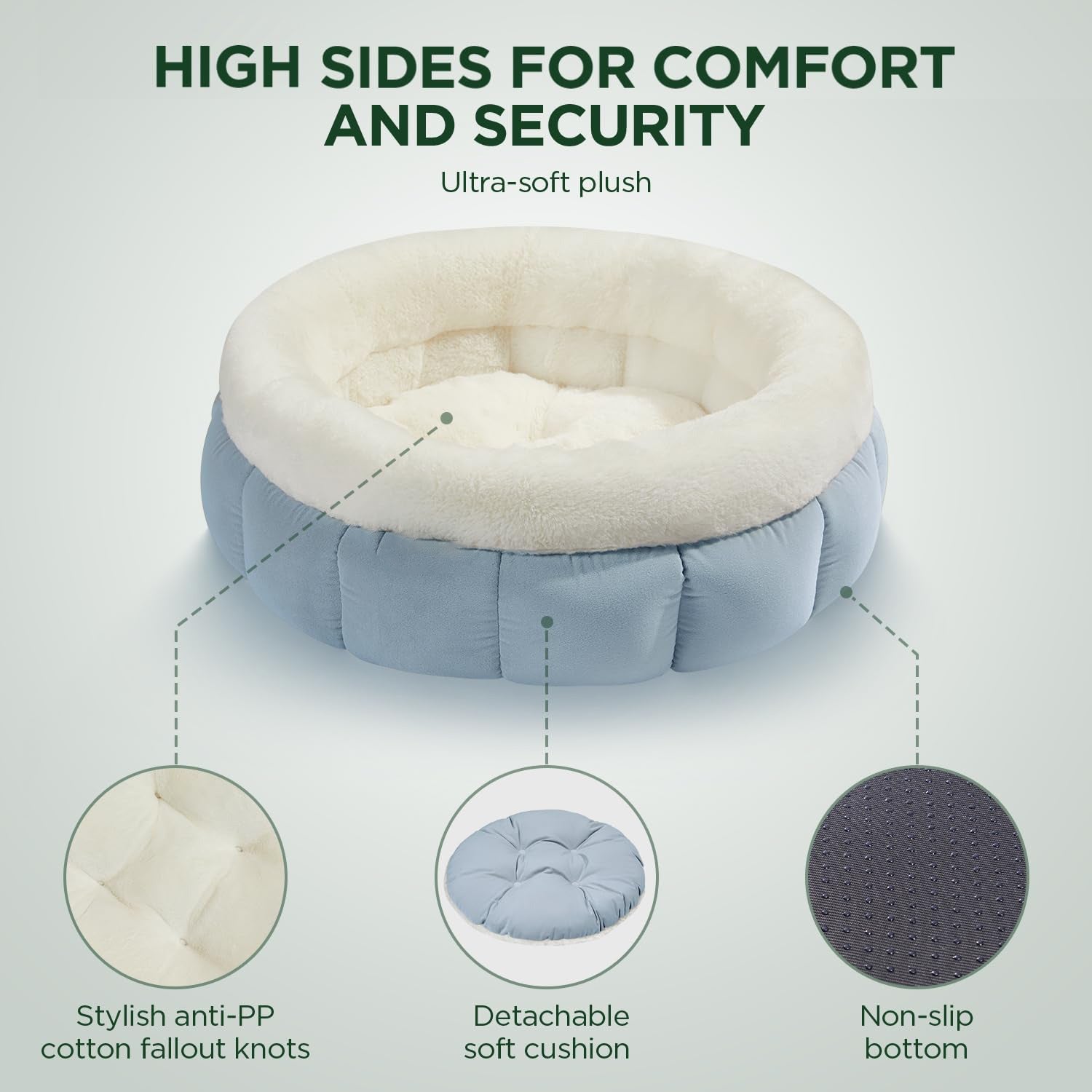 Round Washable Pet Bed