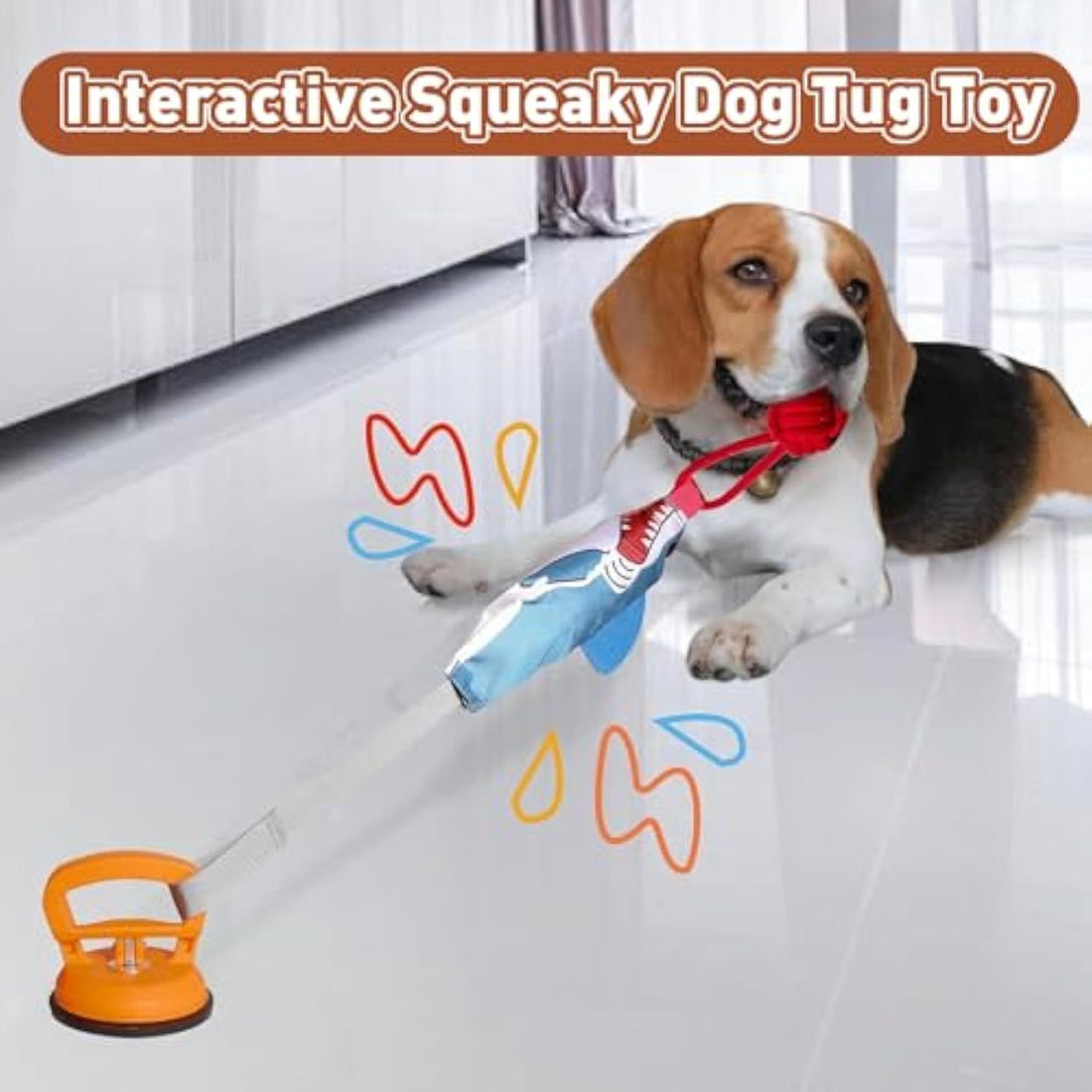 Squeaky Dog Tug Toy