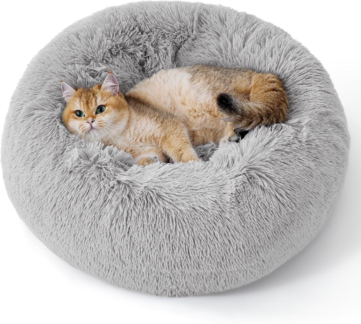 Non-slip Round Fluffy Plush Pet Bed