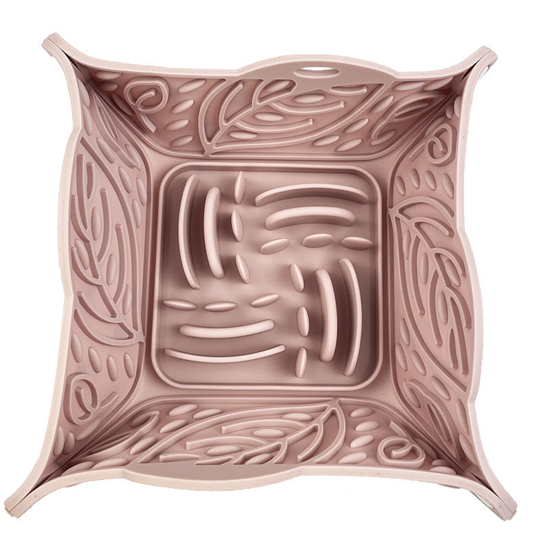 Pet Silicone Foldable Slow Feeding Bowl Mat