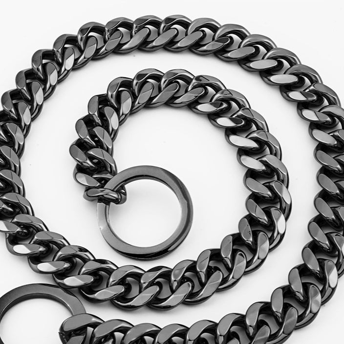 Titanium Steel Pet 15mm Gold Dog Leash