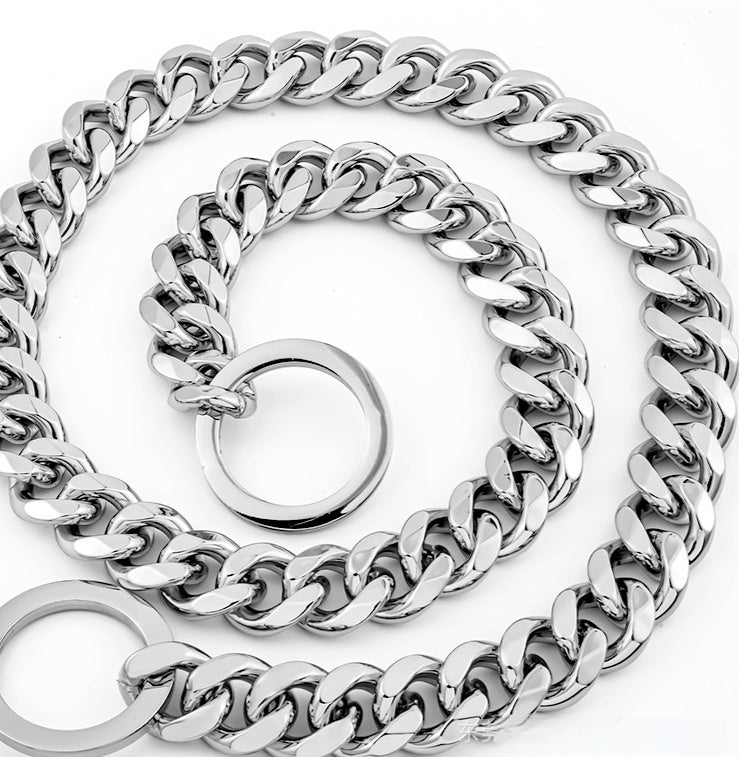 Titanium Steel Pet 15mm Gold Dog Leash